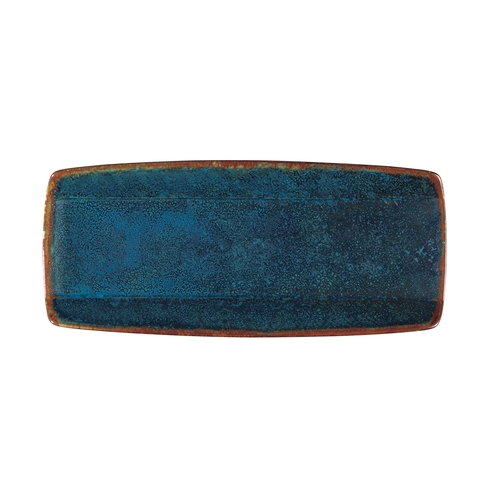 Oneida F1468994760 Studio Pottery Blue Moss 10.5"x4.625" Porcelain Sushi Plate