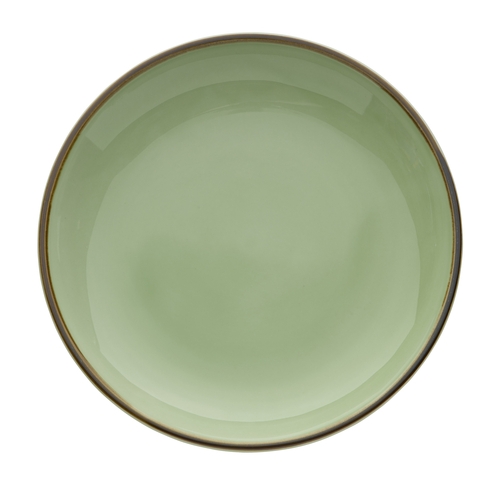 Oneida F1463067282 Studio Pottery Celadon 10.625" Porcelain Deep Plate - 1 Doz