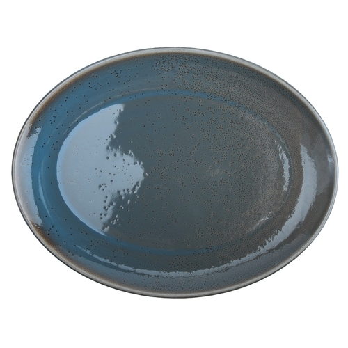 Oneida F1493020370 Terra Verde Dusk 13" Porcelain Oval Serving Platter - 1 Doz