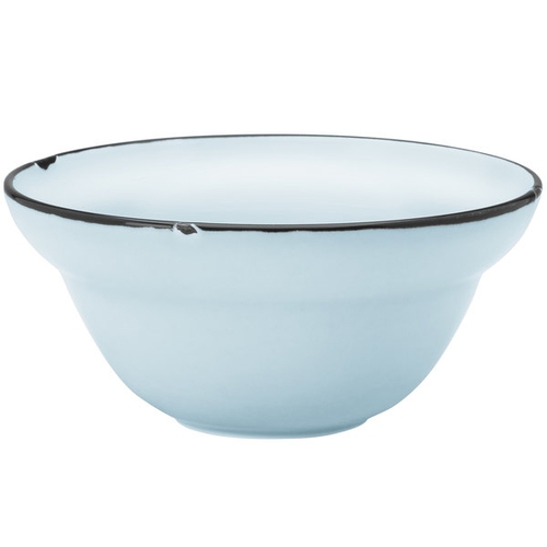 Oneida L2105009701 Luzerne Tin Tin Blue 9 oz. Porcelain Cereal Bowl - 4 Doz