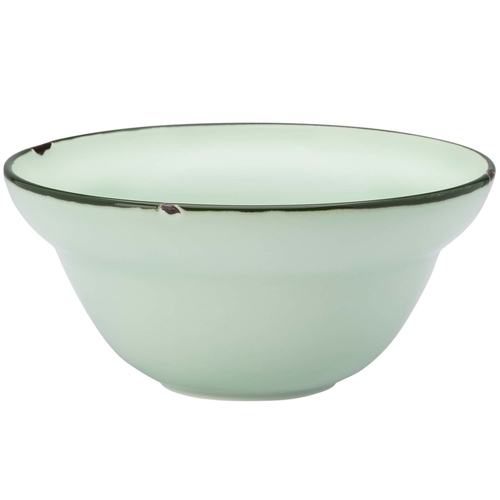 Oneida L2104009701 Luzerne Tin Tin Green 9 oz. Porcelain Cereal Bowl - 4 Doz