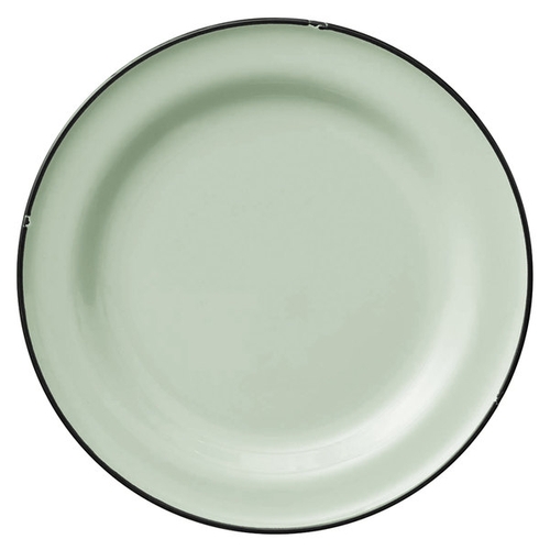 Oneida L2104009119 Luzerne Tin Tin Green 6.75" Coupe Porcelain Plate - 2 Doz