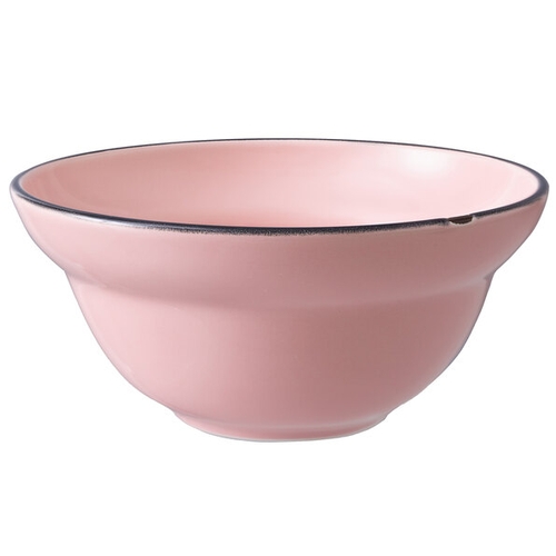 Oneida L2101003797 Luzerne Tin Tin Pink 12 oz. Porcelain Soup Bowl - 1 Doz