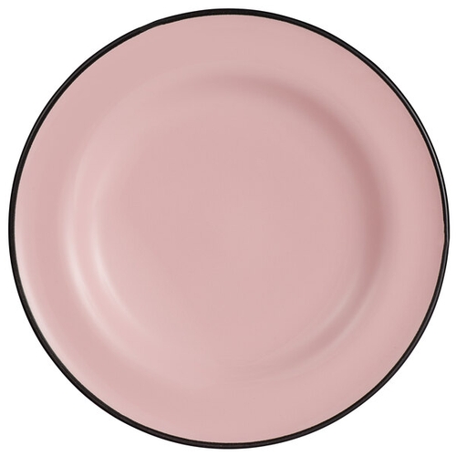 Oneida L2101003133 Luzerne Tin Tin Pink 8.25" Coupe Porcelain Plate - 2 Doz