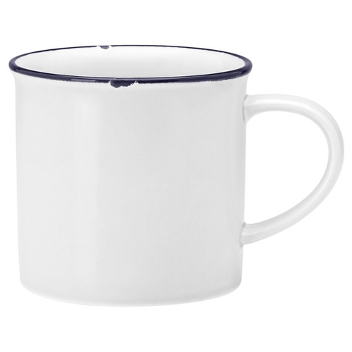Oneida L2105008560 Luzerne Tin Tin White/Blue 14 oz. Porcelain Cup - 2 Doz