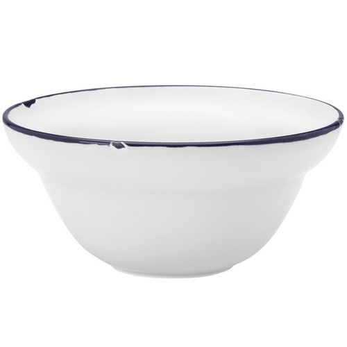 Oneida L2105008701 Luzerne Tin Tin White/Blue 9 oz. Porcelain Cereal Bowl