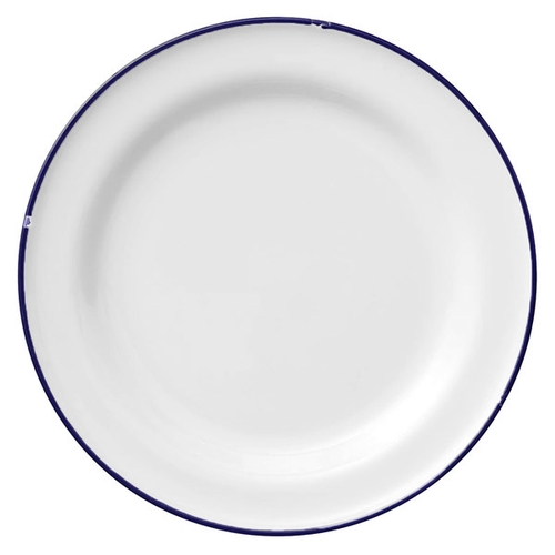 Oneida L2105008119 Luzerne Tin Tin White/Blue 6.75" Porcelain Plate - 2 Doz