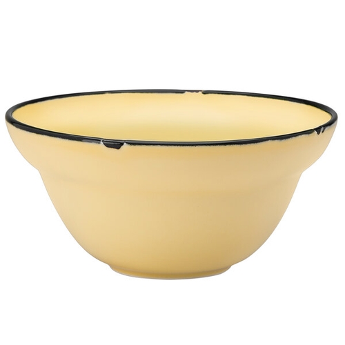 Oneida L2103006797 Luzerne Tin Tin Yellow 12 oz. Porcelain Soup Bowl - 1 Doz