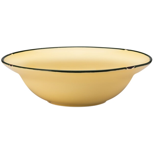 Oneida L2103006751 Luzerne Tin Tin Yellow 25 oz. Porcelain Pasta Bowl - 1 Doz