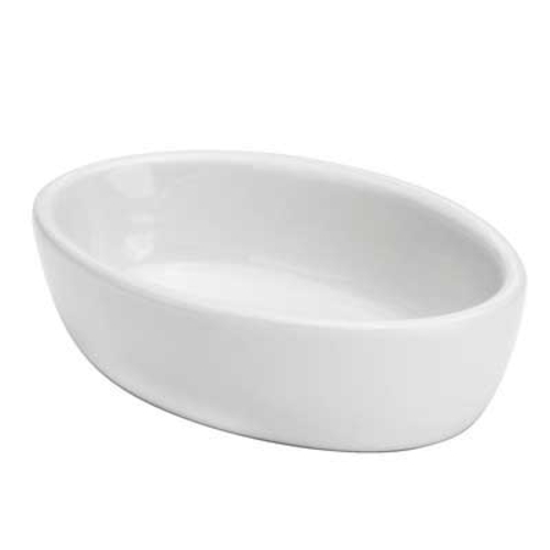 Oneida F1400000632 Tundra Bone White 12 oz. Porcelain Oval Baking Dish - 2 Doz