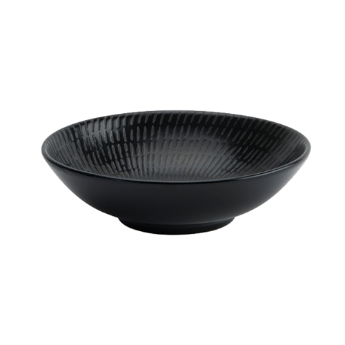 Oneida L6250000700 Luzerne Urban Black 8 oz. Porcelain Dinner Bowl - 4 Doz