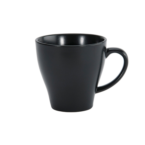 Oneida L6250000520 Luzerne Urban Black 8.25 oz Porcelain Coffee Mug - 4 Doz
