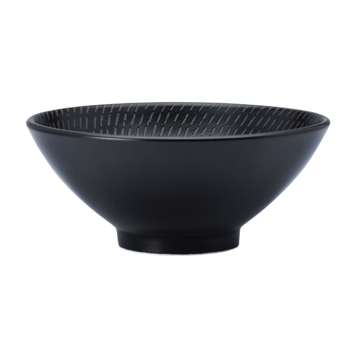 Oneida L6250000780 Luzerne Urban Black 24 oz. Porcelain Pedestal Bowl - 3 Doz