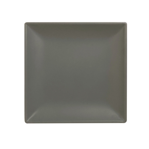 Thunder Group 29004SG Classic 4.5"x4.5" Stone Grey Melamine Square Plate - 1 Doz