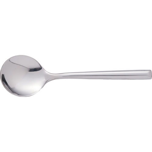 International Tableware, Inc SA-113 Savor Silver 5.875" Stainless Steel Bouillon Spoon - 1 Doz