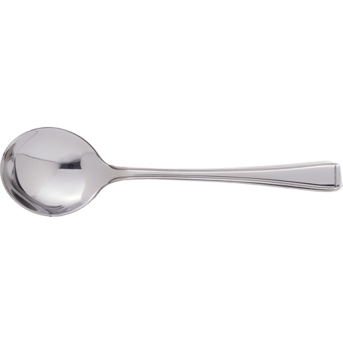 International Tableware, Inc CL-113 Claymore Silver 6.75" Stainless Steel Bouillon Spoon - 1 Doz