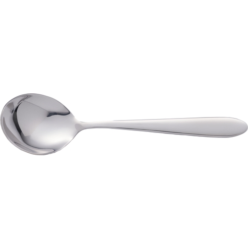 International Tableware, Inc LU-113 Luminosity Silver 6.75" Stainless Steel Bouillon Spoon -