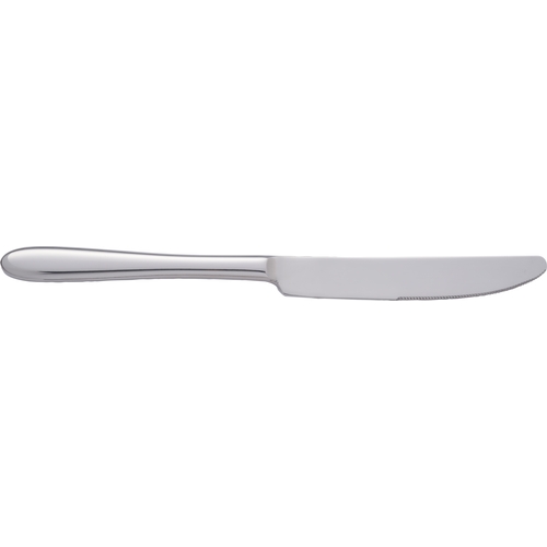 International Tableware, Inc LU-331 Luminosity Silver 9.5" Stainless Steel Dinner Knife - 1 Doz