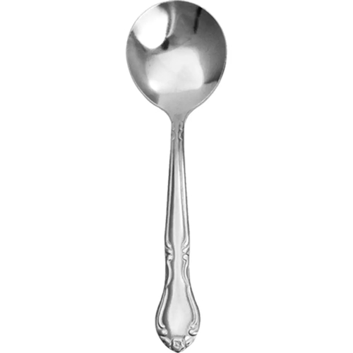 International Tableware, Inc ME-113 Melrose 6.125" Stainless Steel Bouillon Spoon - 2 Doz