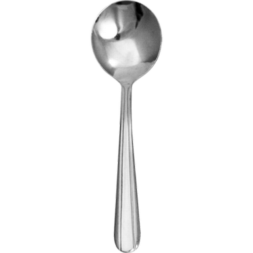 International Tableware, Inc DOH-113 Dominion Weight 5.88" Stainless Steel Bouillon Spoon - 1 Doz