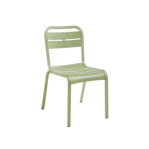 Grosfillex UT110721 Vogue Sage Green Indoor/Outdoor Stacking Chair - 18 Per Set