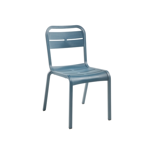 Grosfillex UT110784 Vogue Mineral Blue Indoor/Outdoor Stacking Chair -18 Per Set