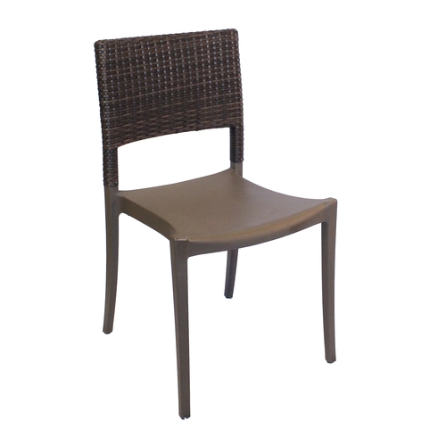 Grosfillex UT985037 Java Resin Indoor/Outdoor Stacking Chair - 4 Per Set