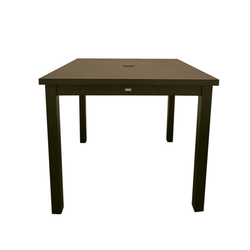 Grosfillex US928599 Sigma Fusion Bronze Outdoor 34" x 34" Dinner Table - 1 Each