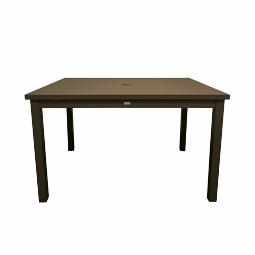 Grosfillex US929599 Sigma Fusion Bronze Outdoor 48" x 34" Dinner Table - 1 Each