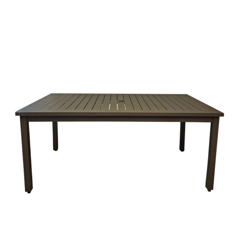 Grosfillex US932599 Sigma Fusion Bronze Outdoor 69" x 39" Dinner Table - 1 Each