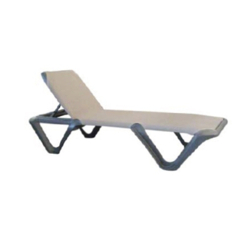 Grosfillex 99901102 Nautical Pro Expresso Outdoor Folding Chaise - 12 Per Set