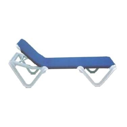 Grosfillex 99101006 Nautical Blue Outdoor Folding Chaise - 12 Per Set