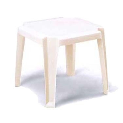 Grosfillex 52099004 Westport White Resin Outdoor 17" x 17" Low Table - 30 Each