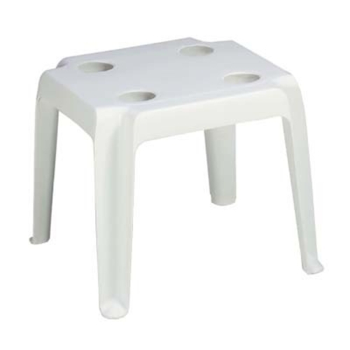 Grosfillex 99018004 Westport White Resin Outdoor 18" x 18" Low Table - 14 Each 