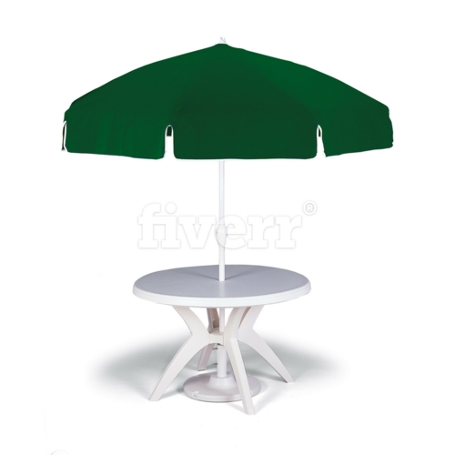Grosfillex 98272031 7.5' Forest Green Aluminum Push Up Patio Umbrella