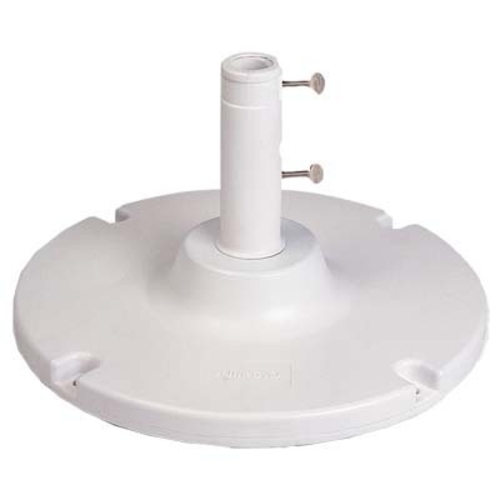 Grosfillex White 35lb Umbrella Table Base w/ 10" Stem