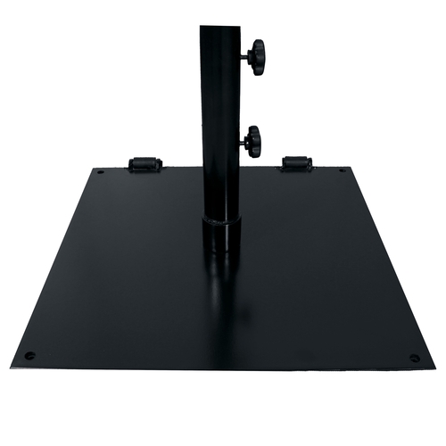 Grosfillex Black 75lb Flat Square Umbrella Table Base w/ 16" Stem