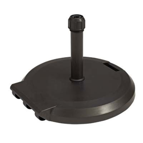 Grosfillex Black 84 lb. 24" Dia. Umbrella Base w/ 16" Stem