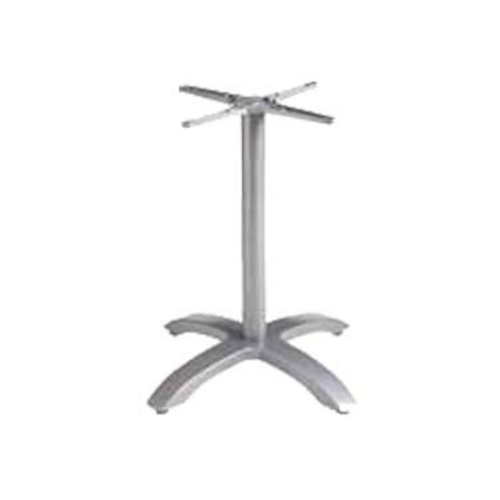 Grosfillex UT740009 Eco-Fix 26" x 26" Silver Central Dining Height Table Base