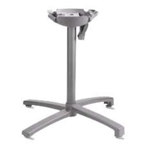 Grosfillex UTX15009 X-One 18"x18" Tilt Top Silver Gray Dining Height Table Base