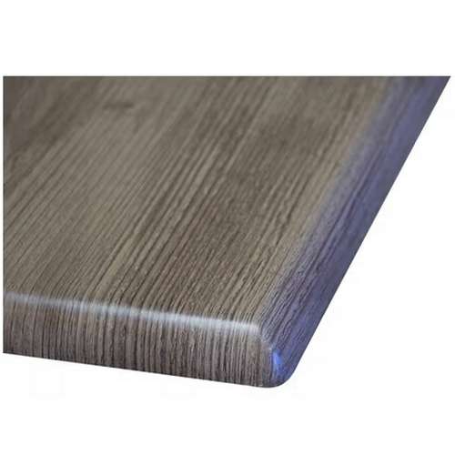 Grosfillex UT220742 Indoor/Outdoor 32" x 24" Molded Melamine Table Top -Aged Oak