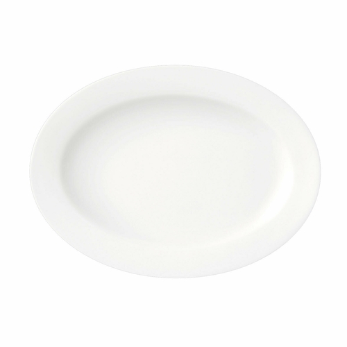 Oneida L5800000350 Luzerne Verge 10.5" x 7.25" Oval Porcelain Platter - 2 Doz