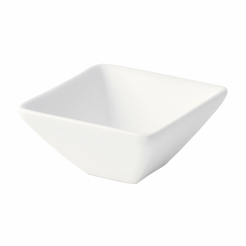 Oneida L6050000940 Luzerne Zen Warm White 1.875 oz Porcelain Sauce Dish - 6 Doz