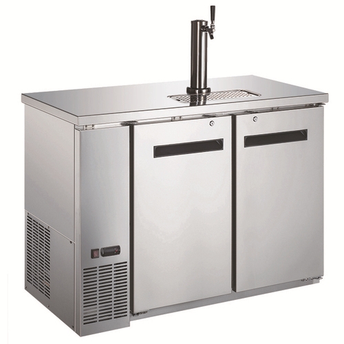 Falcon Food Service ADD-48SS 48" Direct Draw Stainless Steel 2 Keg Draft Beer Cooler