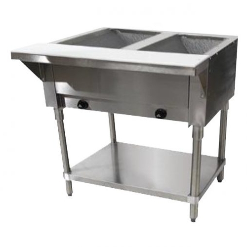 Falcon Food Service HFT-2-120 2 Well Electric Steam Table w/ Adjustable Undershelf - 120v