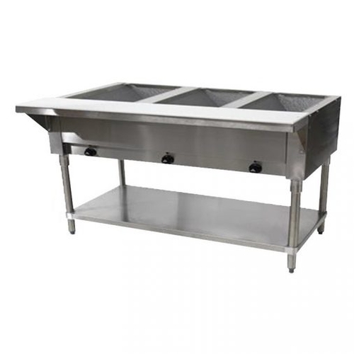 Falcon Food Service HFT-3-120 3 Well Electric Steam Table w/ Adjustable Undershelf - 120v
