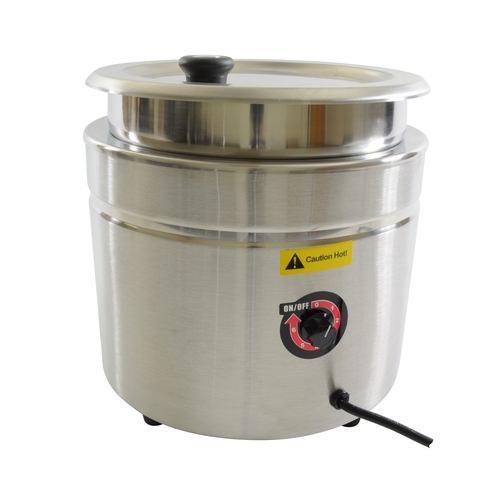 Thunder Group SEJ38000C Stainless Steel 10.5 Qt Countertop Soup Warmer