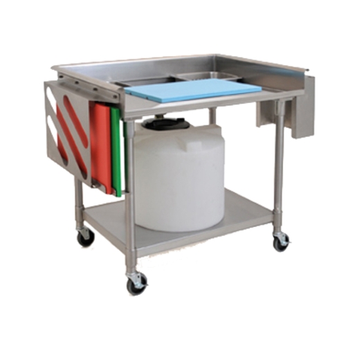 Eagle Group MPT3042 48"x30" Stainless Steel Mobile Prep Table Cart