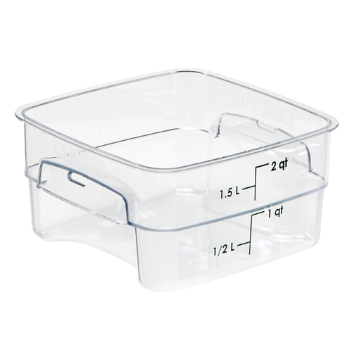 Cambro 2SFSPROCW135 CamSquare Fresh Pro 2 Qt Polycarbonate Food Container