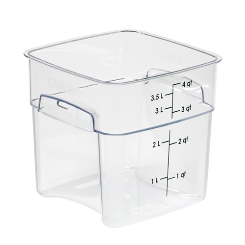 Cambro 4SFSPROCW135 CamSquare Fresh Pro 4 Qt Polycarbonate Food Container